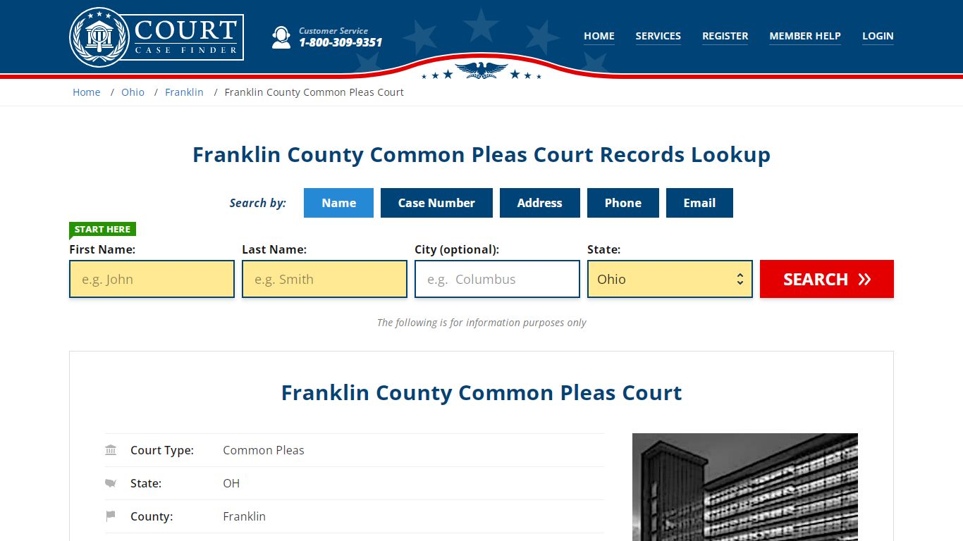 Franklin County Common Pleas Court Records Lookup