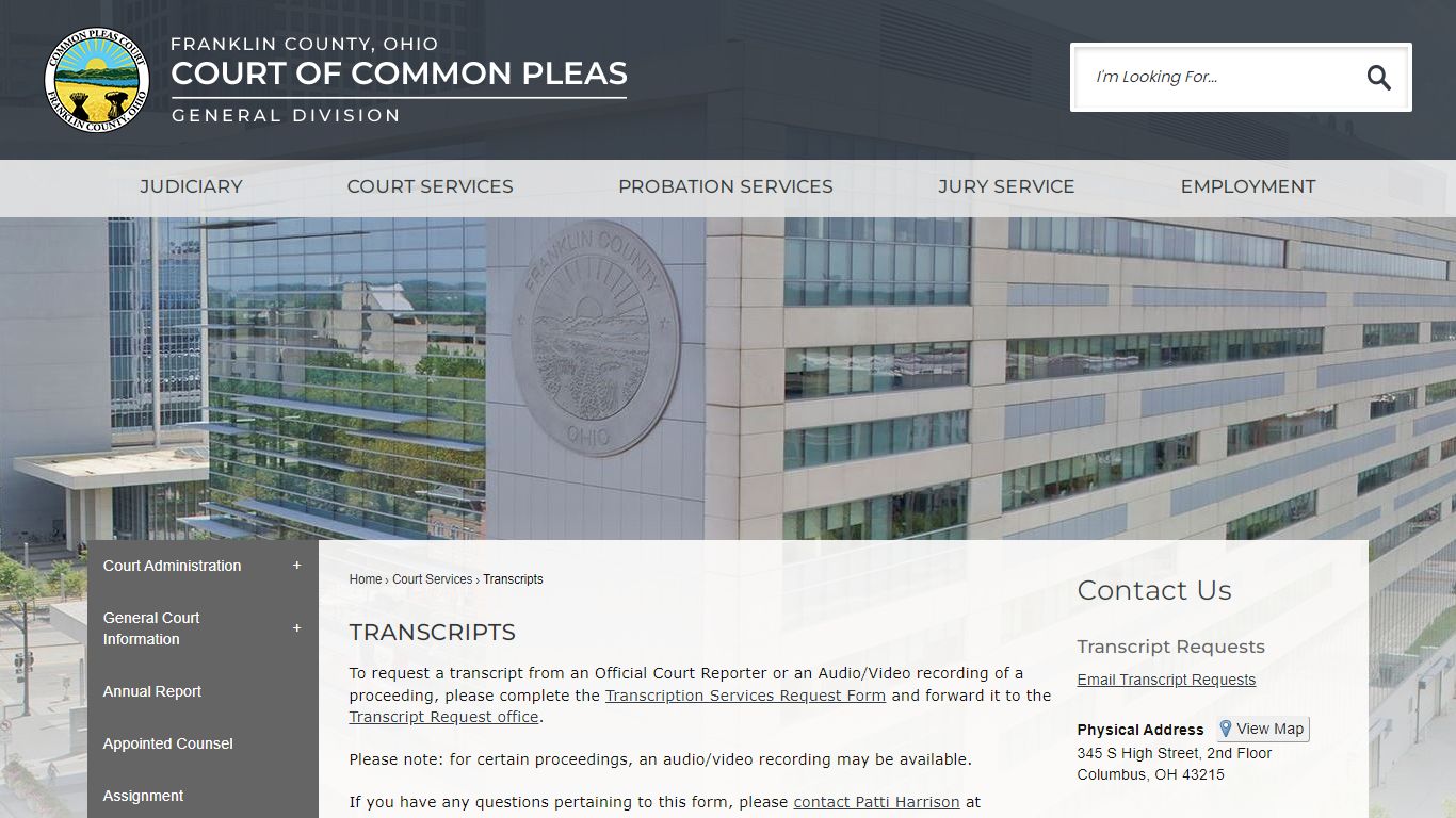 Transcripts | Franklin Court of Common Pleas